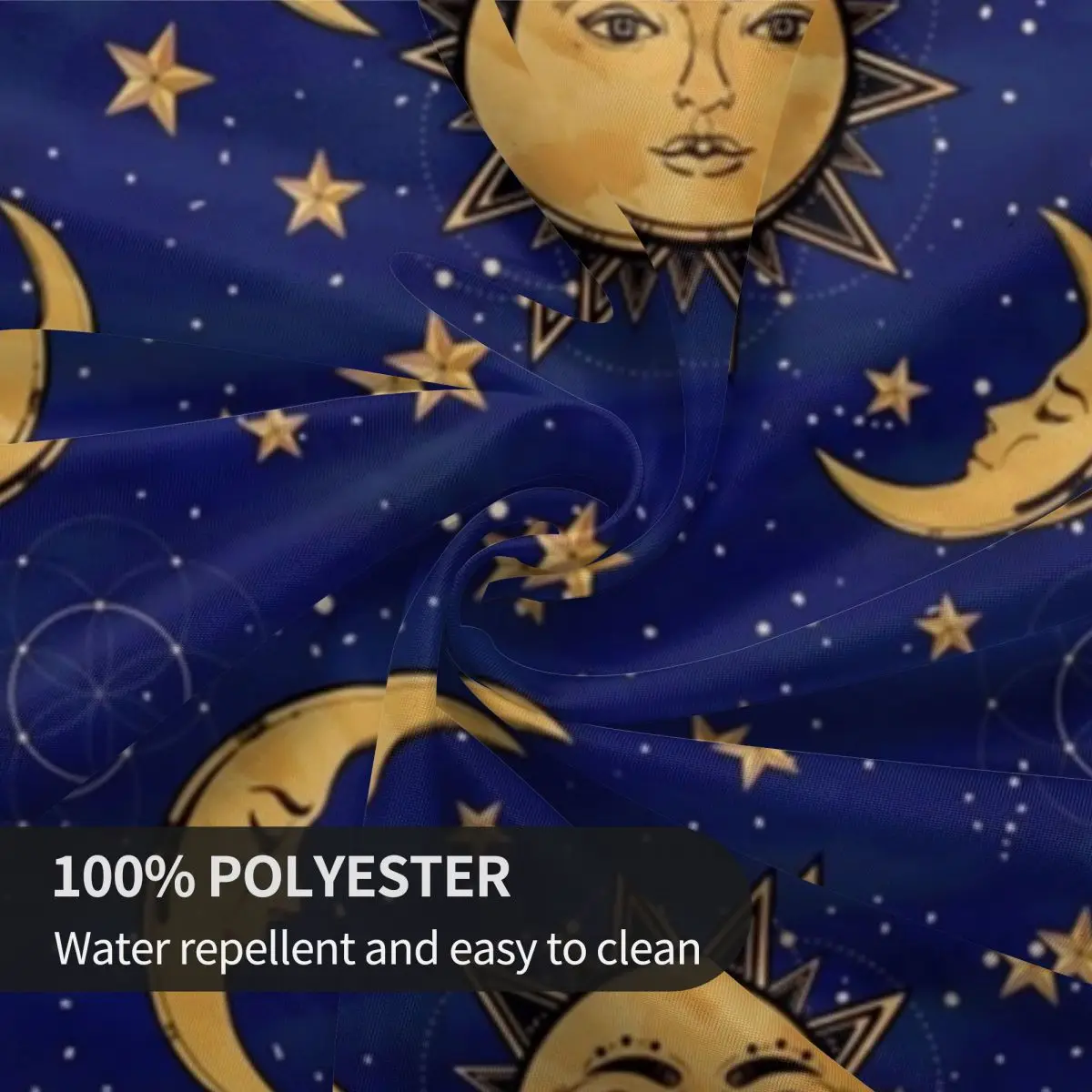 Винтажная скатерть с защитой от Солнца и Луны звезд Элегантный принт из