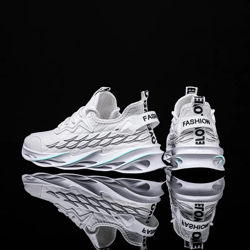 New Men's Running Shoes Outdoor Jogging Sport Shoes Male Sneakers Breathable Gym Sneakers Men Athletic Shoes Solid Black White