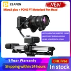 ZEAPON PS-E1 PONS Micro 2 plus скользящая моторизованная панорамная головка с горизонтальной нагрузкой до 50 кг одноосевая двойная ось связь