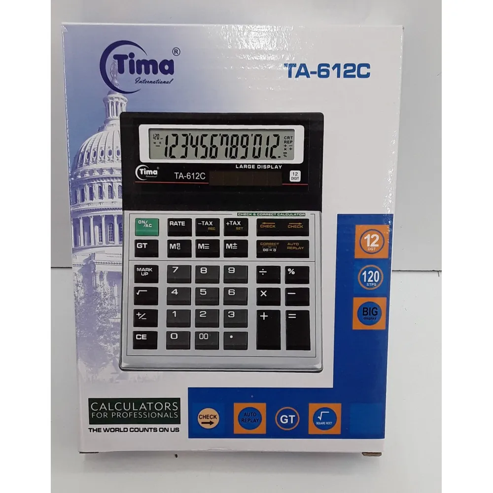 

Tima Ta-612c calculator office desktop 12 digit Digital ergonomic design practical products