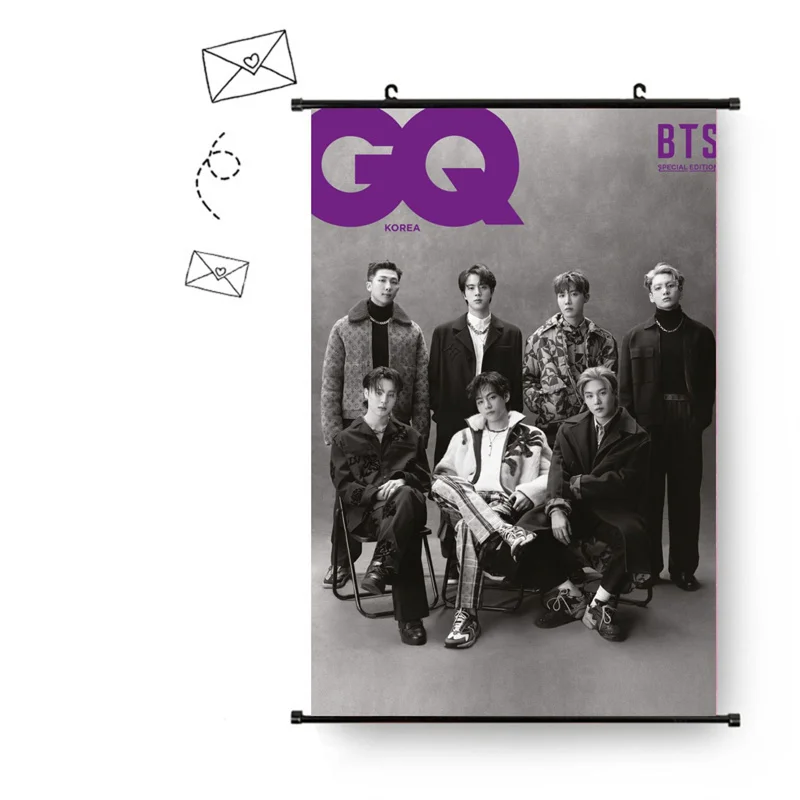 

1 шт. Kpop оптовая продажа Bangtan Boys 2021 GQ корейский холст художественные принты картина на стену для гостиной спальни Декор для дома