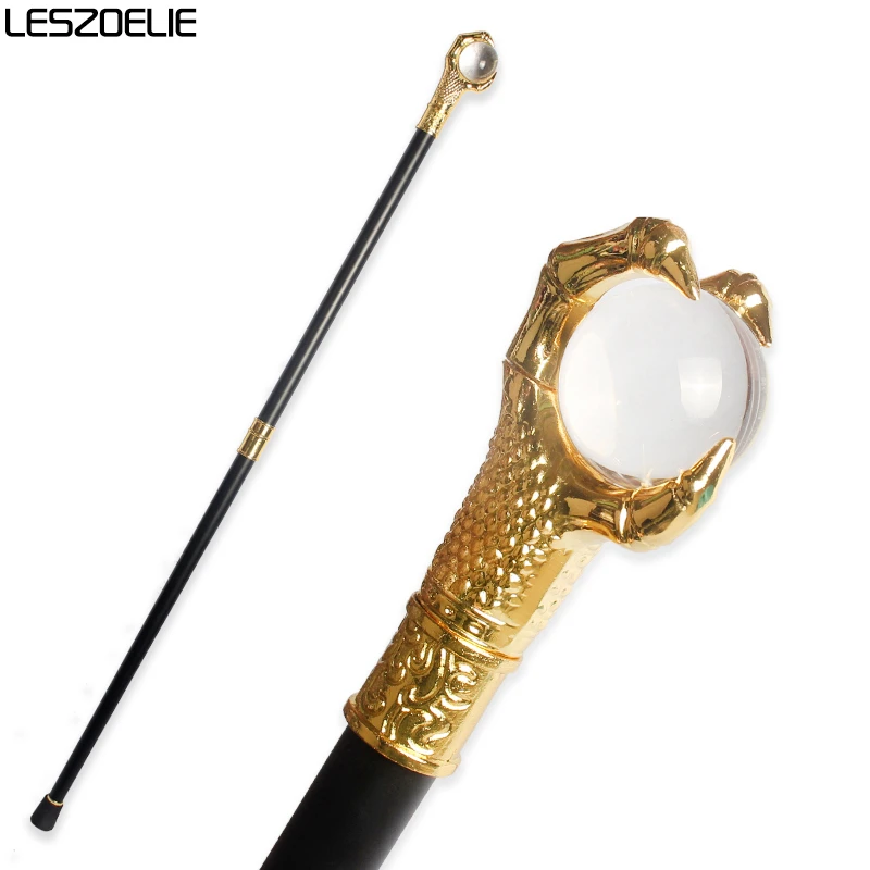 

Luxury Gold Dragon Claw With Crystal Ball Walking Stick For Man Fashion Party Walking Canes Women Elegant Vintage Walking Cane