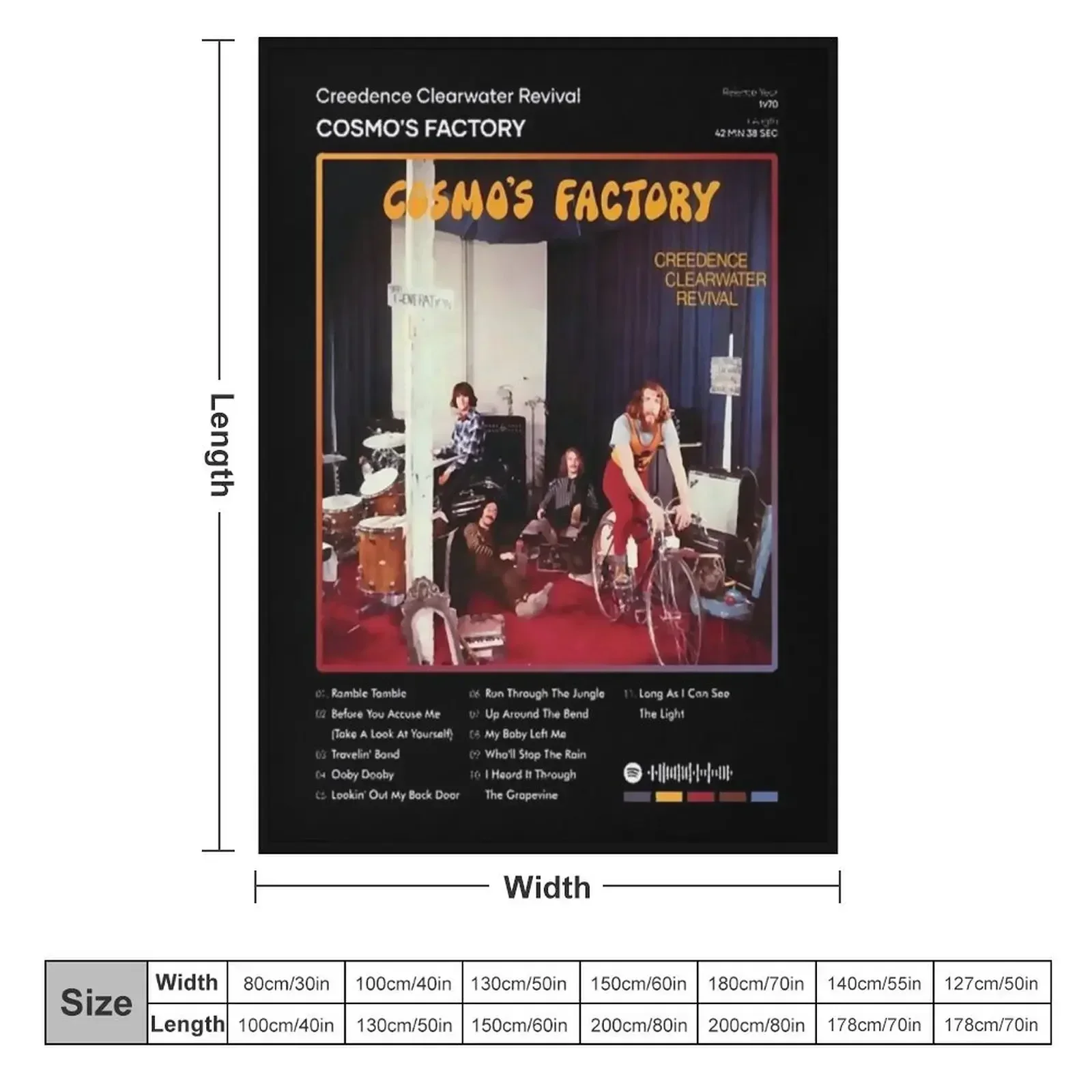 Creedence Clearwater Revival - Cosmo's Factory Tracklist Album (1) Плед Симпатичные клетчатые