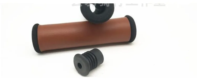 Рукоятка для горного велосипеда ручка руля 125 мм с губкой Удобная коричневая