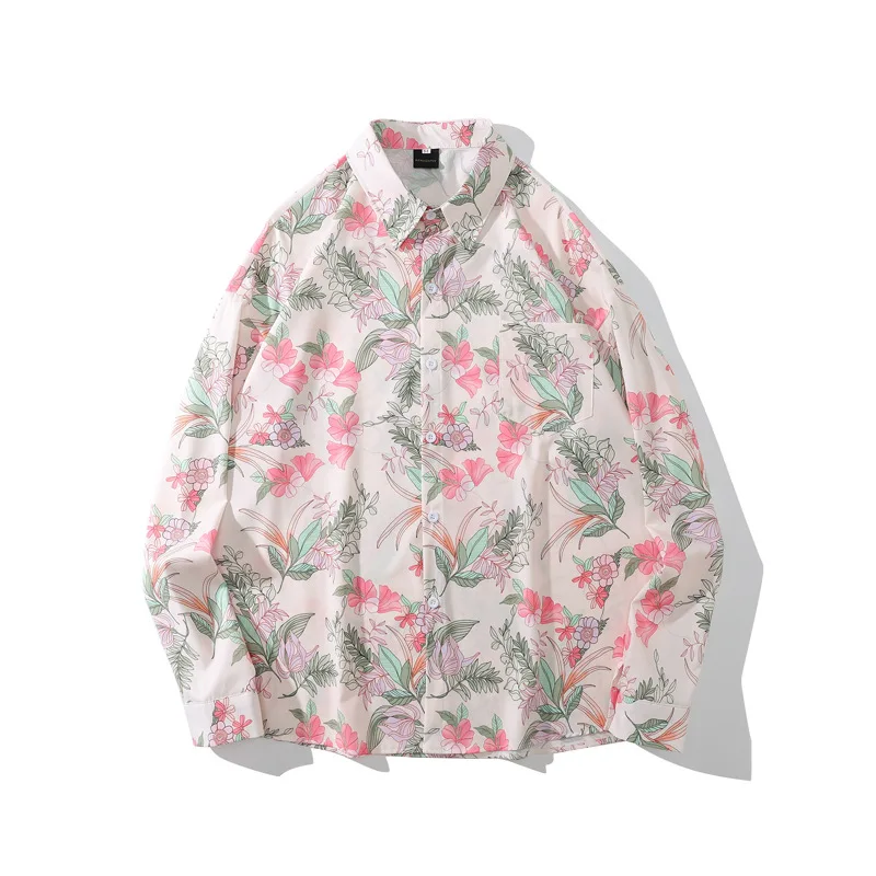 

Casual Couple Print Floral Shirts Full Sleeve Sexy Notched T-Shirt Spring Summer Casual Jacket Coat Underwear Home Clothes M-XXL