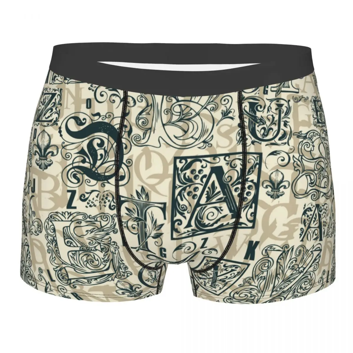 

Мужские Винтажные боксерские шорты со средней талией и надписью Humor