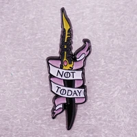 not today dagger shape jewelry gift pin wrap garmentfashionable creative cartoon brooch lovely enamel badge clothing accessories