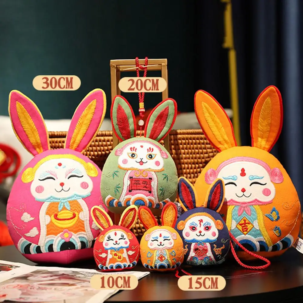 

Fashion Fully Filled Plushies Stuffed Bunny Cartoon Doll Plush Pendant New Year Gift Animal Plush Doll Rabbit Zodiac Mascot