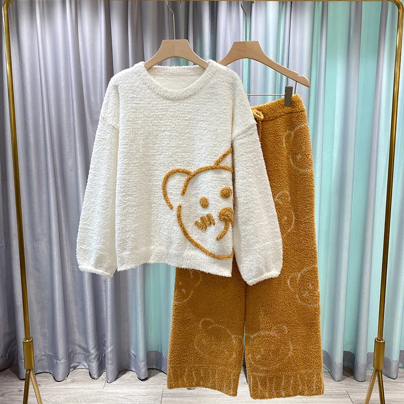 

Pajamas Wniter Sleepwear Velvet Pyjamas Woman Girl INS Pajama set 42kg-70kg