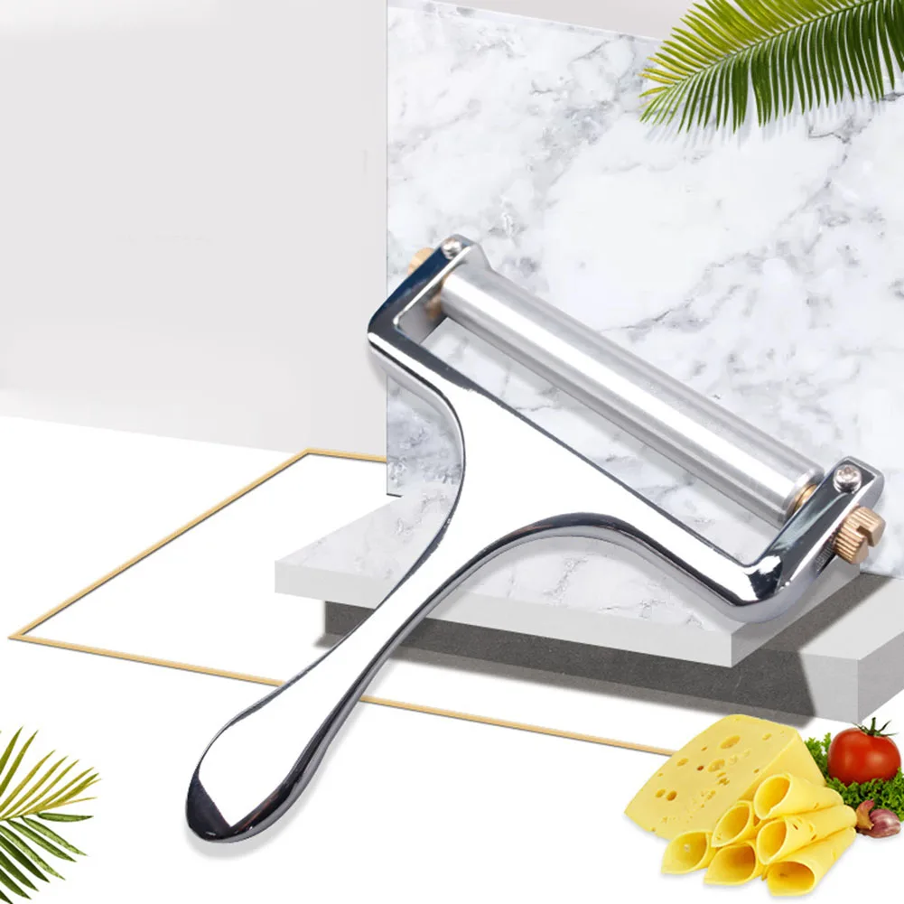 

Stainless Steel Wire Cheese Slicer Adjustable Thickness Cheese Cutter For Soft Semi-Hard Cheeses Kitchen Cooking Tool