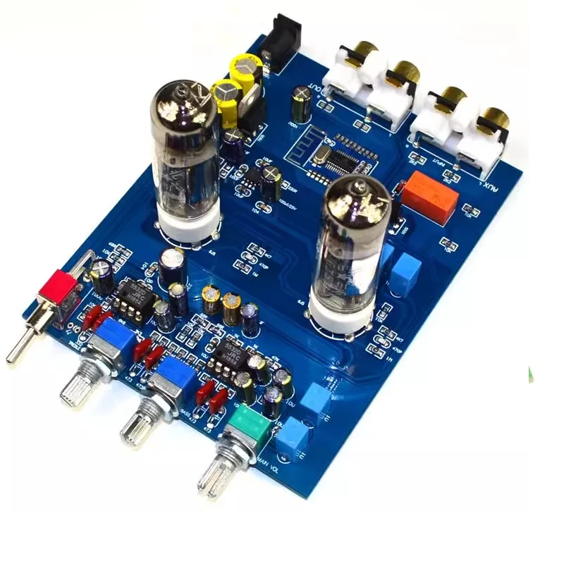 

Amplificador Bluetooth Tube Preamplifier Fever Hifi 6J5 Bile Vacuum Tube Preamp NE5532 Pre Amplifier Tone Control Board NEW