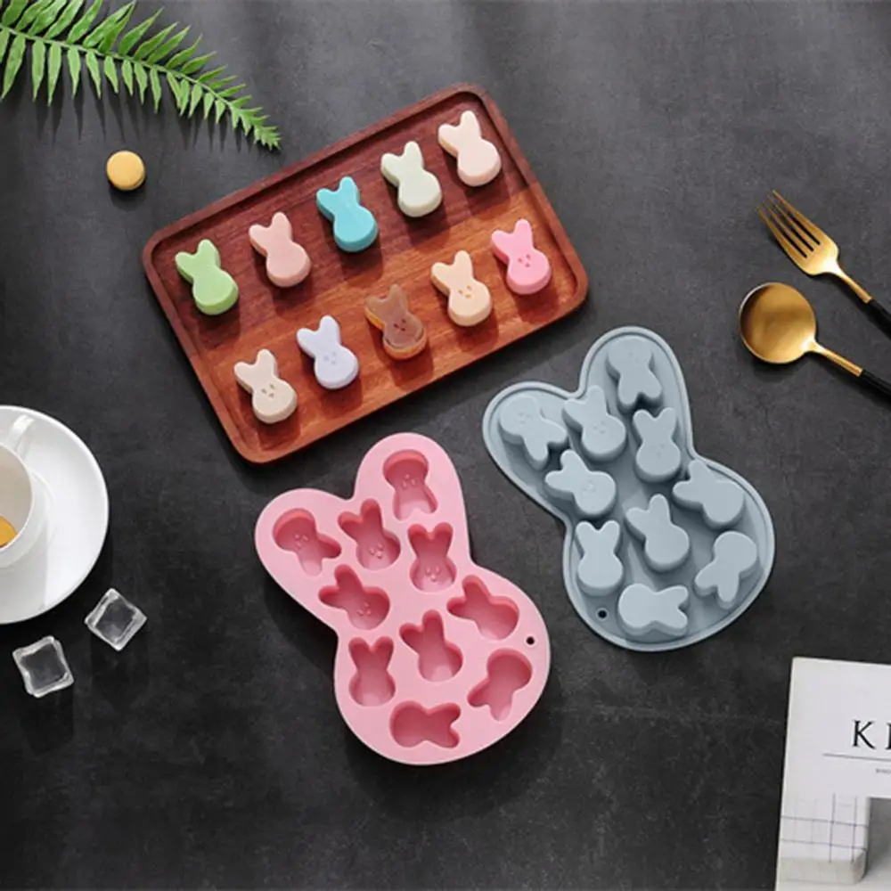 

Силиконовая форма для выпечки в виде кролика, украшение для торта, капельные шоколадные конфеты, кухонные инструменты, форма для выпечки