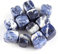 tumbled polished stone healing crystals cubic natural sodalite cube gemstone quartz bulk for wicca reiki healing energy 12 pcs