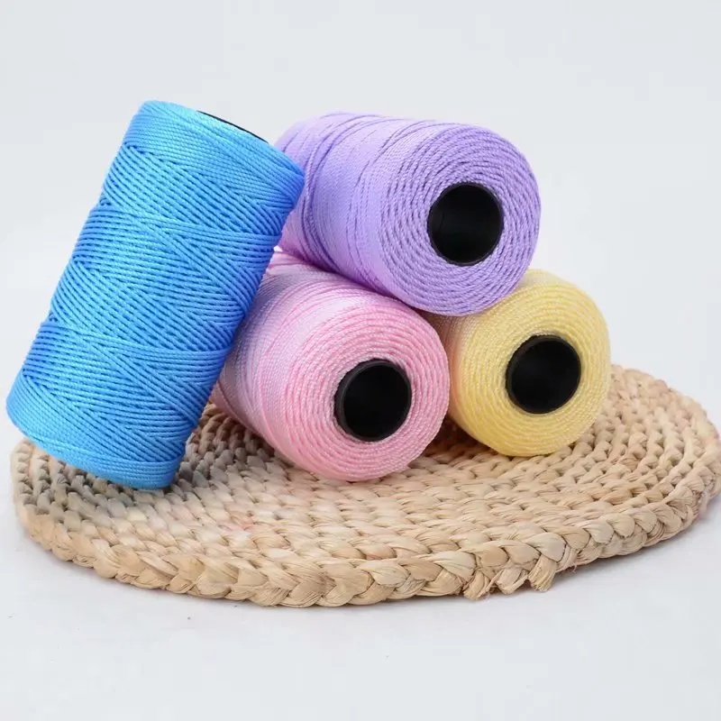 100G Light Viscose Ice Rope Coolness Summer Sun Hat Handwoven Diy Hook Cushion Hollow Bright Silk Medium Thick Wool Yarn Thread