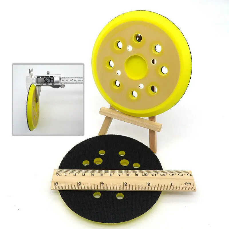 

125mm Grinding Pad 8 Holes Yellow&black 5inch Accessories Discs Flocking For Air Grinders Orbital High quality