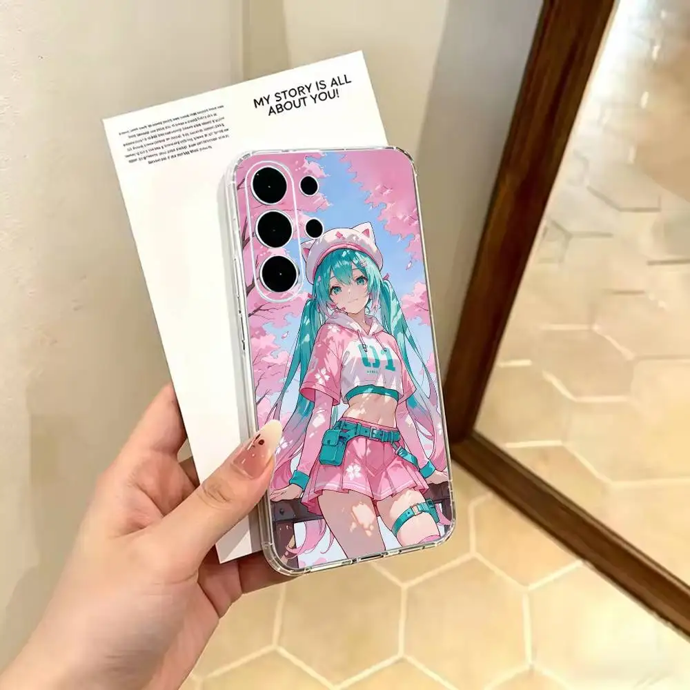Фото Чехол для телефона H-hatsune M-miku из прозрачного мягкого ТПУ для Samsung S 25,24,23,22,30,21,10,9,Ultra,Plus,Lite,FE,4,5 G №4