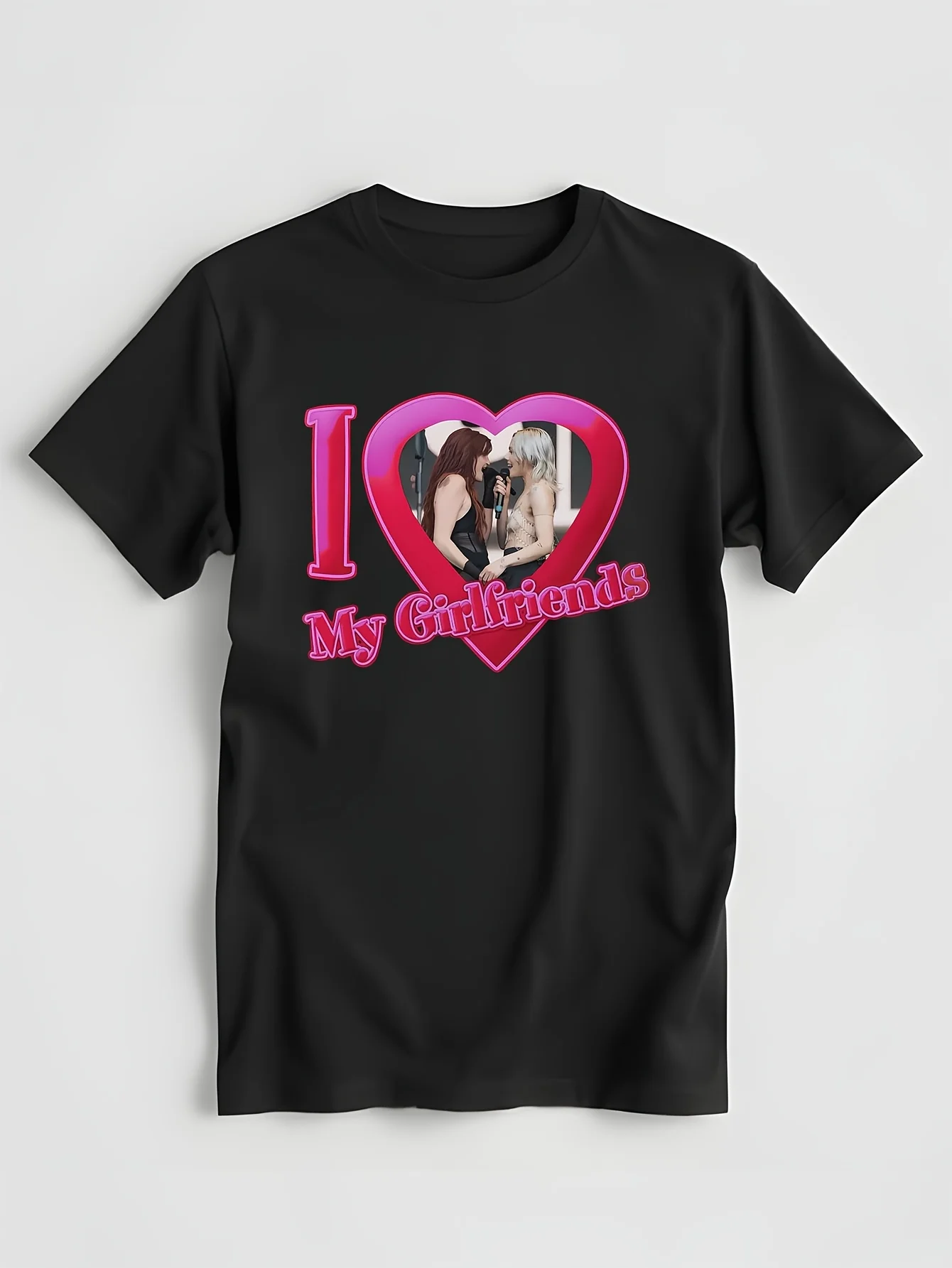 Футболка унисекс I Love My Girlfriends Phoebe Bridges &amp Katie Gavin черная