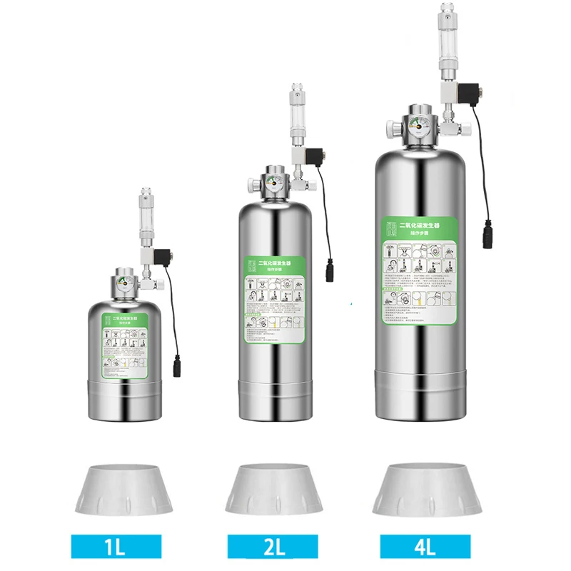 ZRDR aquarium CO2 cylinder generator cylinder base ABS material fish tank CO2 cylinder generator accessories 1L/2L/4L images - 6