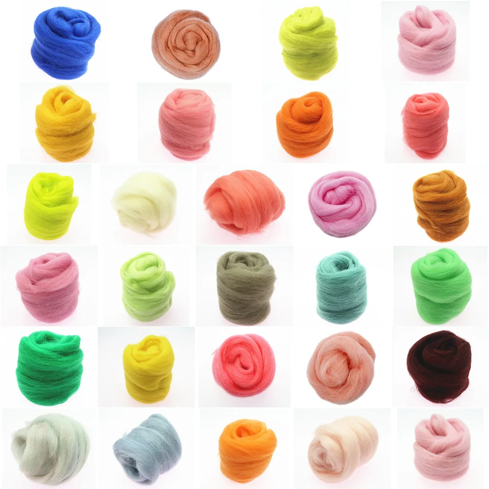 

27 Colors 20g Felting Wool Fabric DIY Felt Craft Toys Felting Wool Handmade Felting Craft Needle Felting Wool