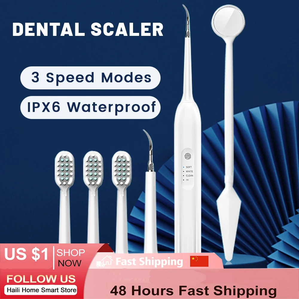 

Электрическая зубная щетка для отбеливания зубов, зубной скалер, инструменты для стоматологии, очистки, звуковой комплект, портативное уст...