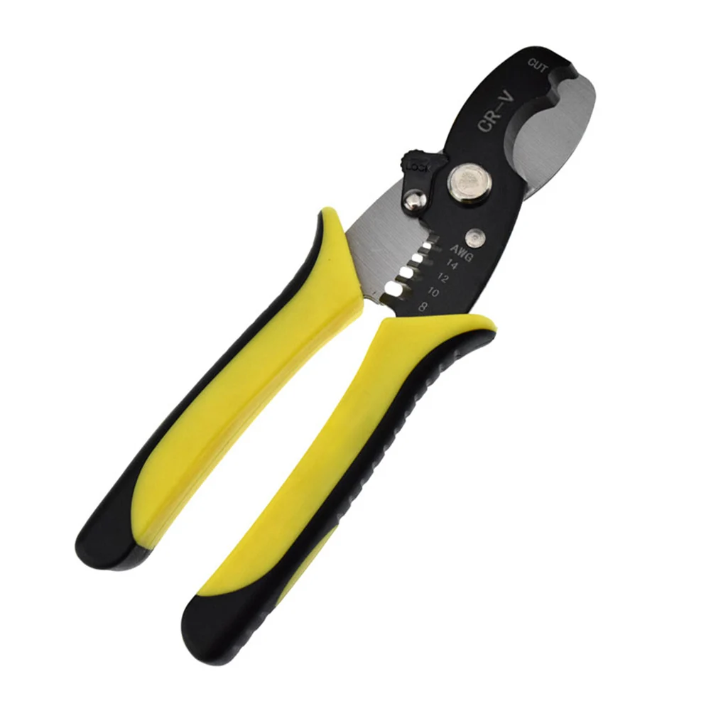 

Multi Tool 18cm Wire Stripper Cable Cutting Scissor Stripping Pliers Cutter 1.6-4.0mm Hand Tools