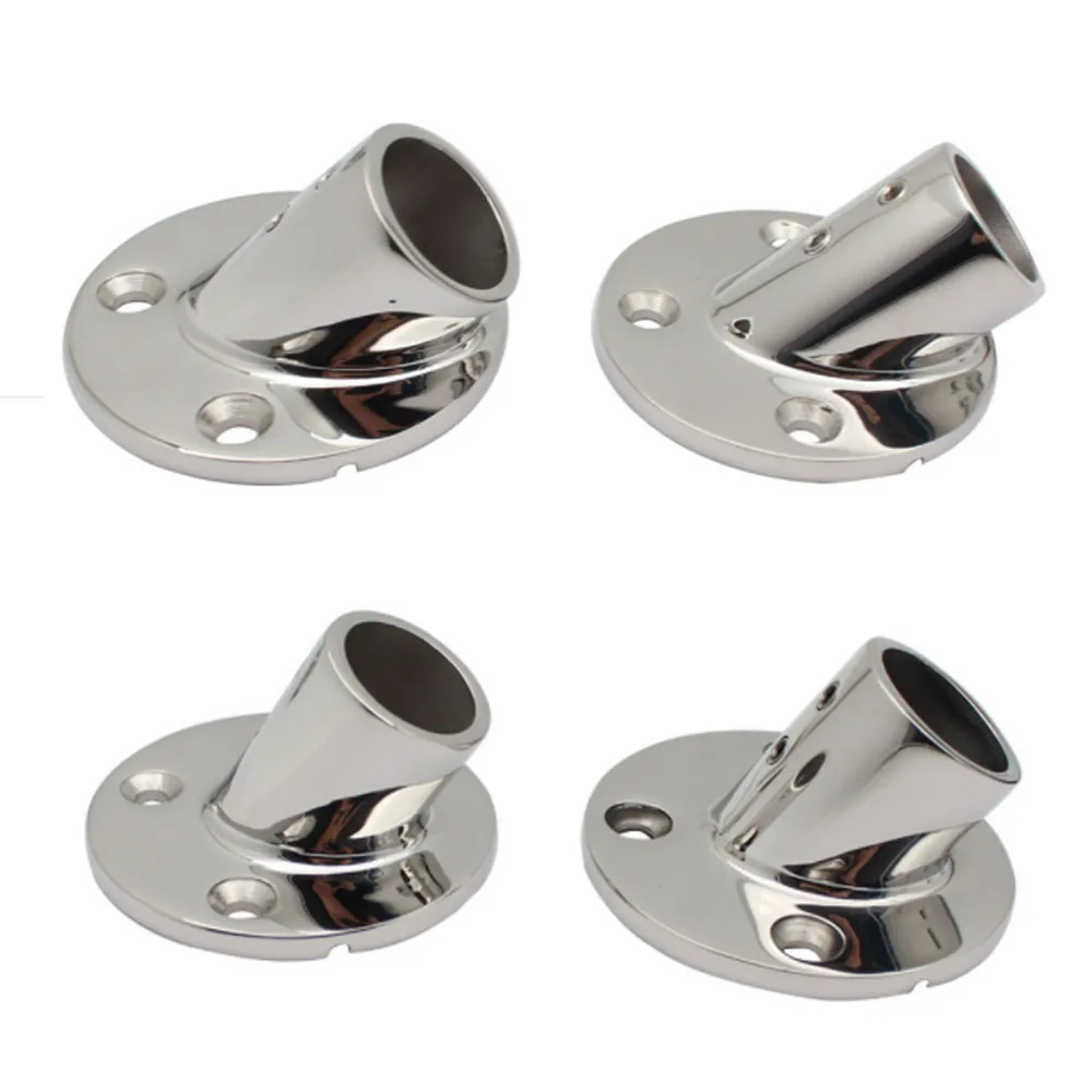 

45 °/60 ° нержавеющая сталь Лодка круглая основа морские ручные перила фитинги яхтенная рейка трубка стойка основание Колонка фурнитура Аксе...