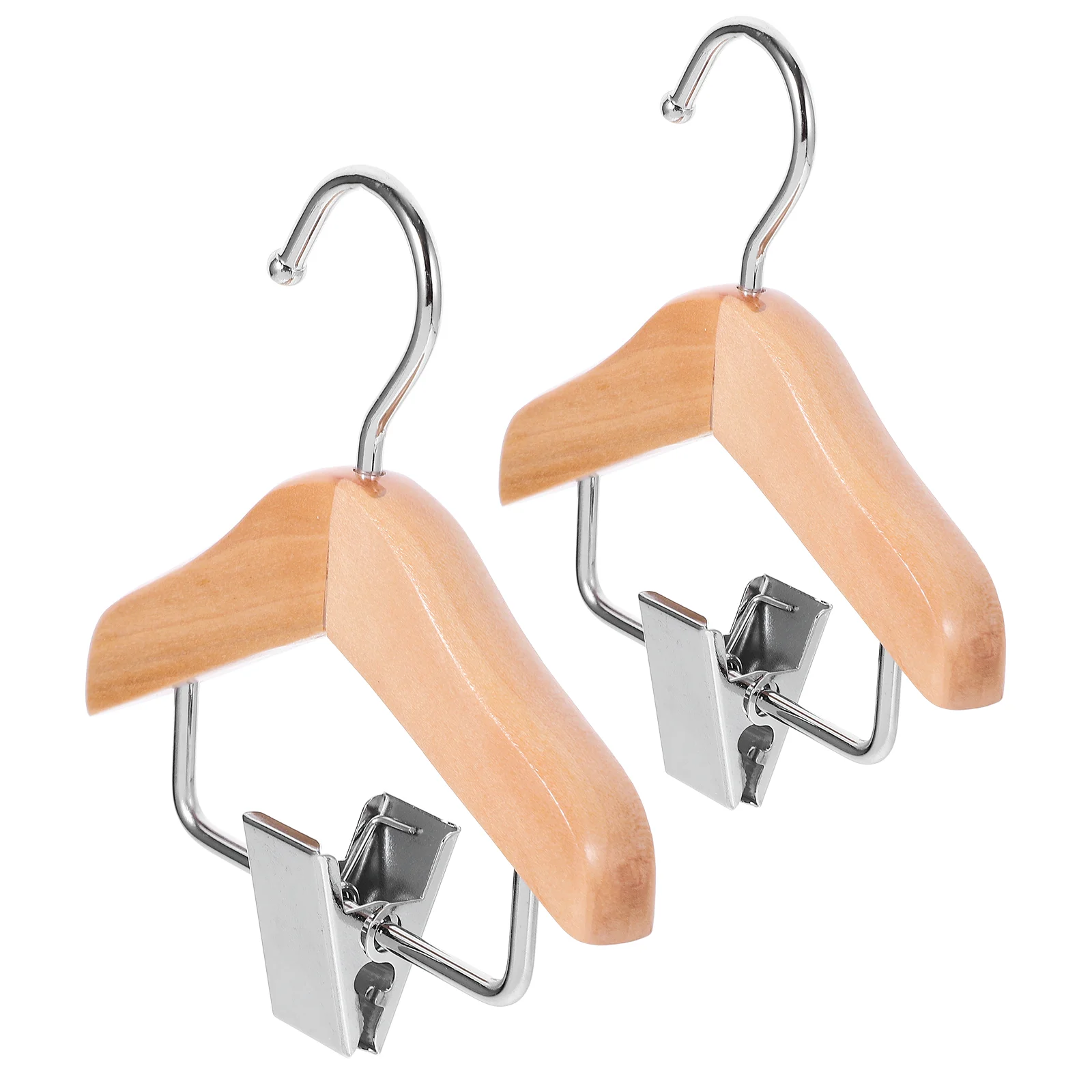 

2pcs Hangers Coats Hangers Clothes Hanger Small Iron Hanger Mini House Decor