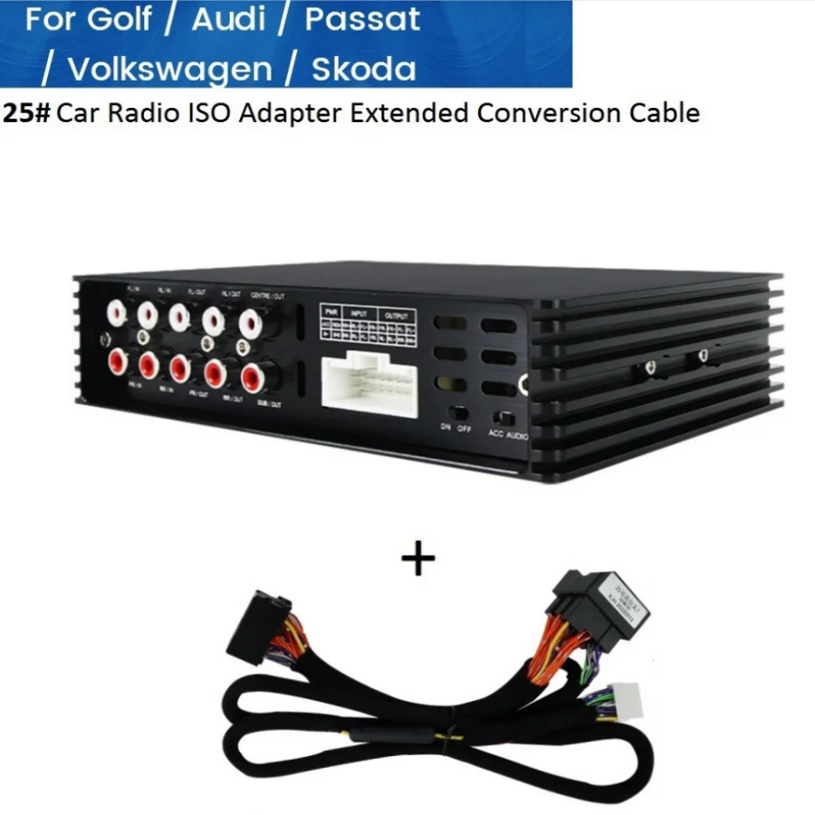 

2023 NEW 90W * 6 Car Radio Sound Upgrade Audio DSP Amplifier With Wiring Harness For Volkswagen VW Golf / Passat / Skoda / Audi
