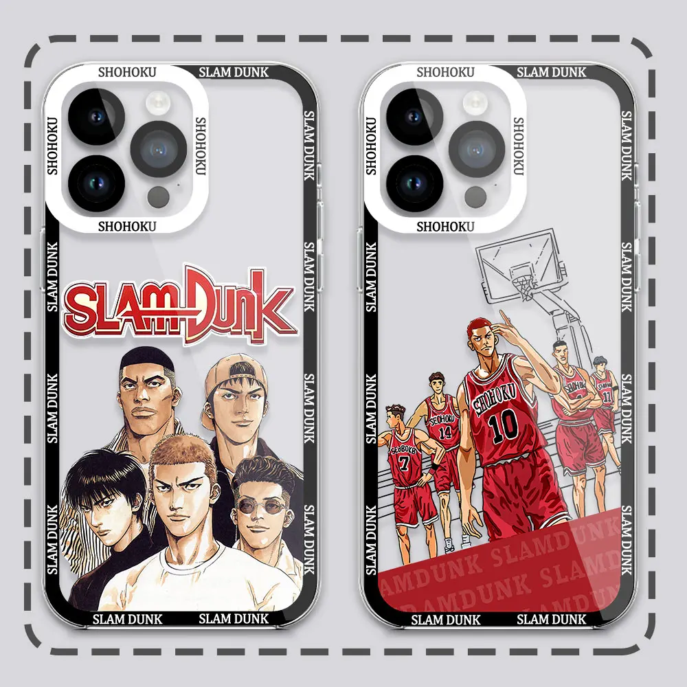 

Anime Slam Dunk Phone Case for iPhone 7 8 Plus X XR XSMAX 11 12 13 14 Mini Pro Max Clear Soft Silicone Transparent shell