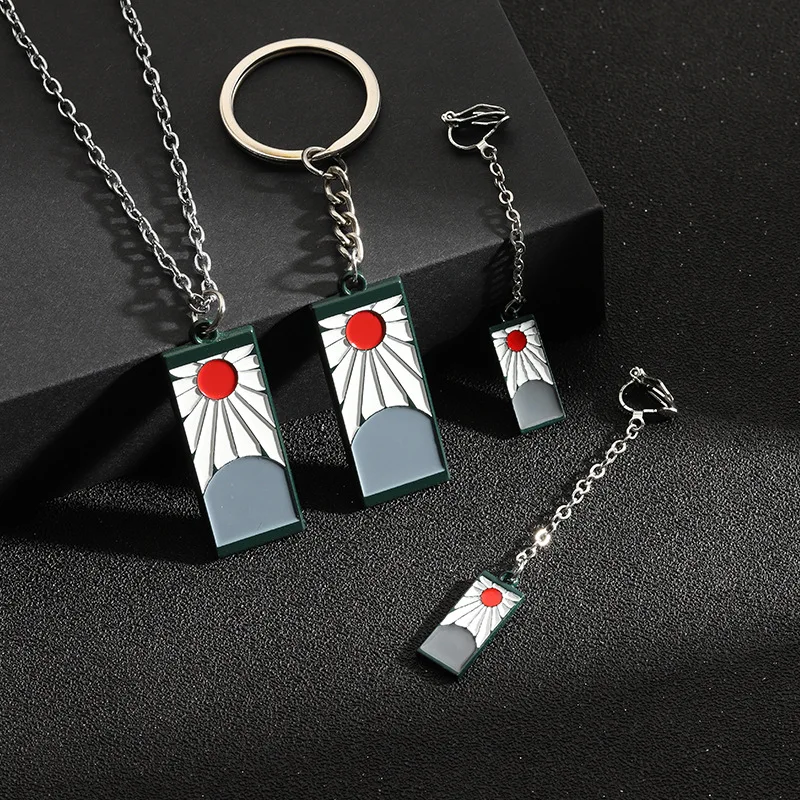 

Kimetsu No Yaiba New Cartoon Anime Around Demon Killer Blade Long Necklace Men and Women Jewelry Creative Exaggeration