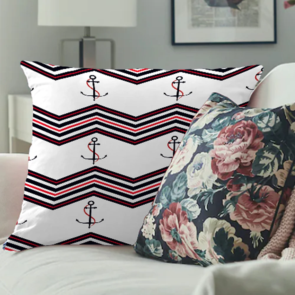 

Modern style ocean theme pillowcase starfish octopus mermaid cartoon crab cushion cover home sofa chair decorative pillowcase 45