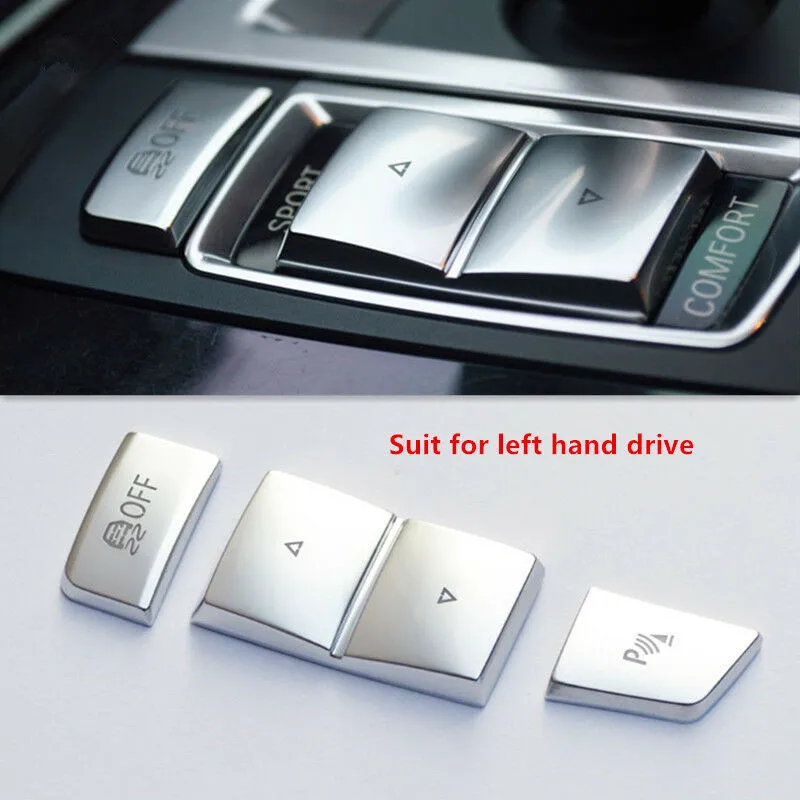 

Chrome ABS Gear Shift Buttons Decorative Cover Trim For BMW 5 Series F10 F07 F18 2011-2017 Durable And Practical