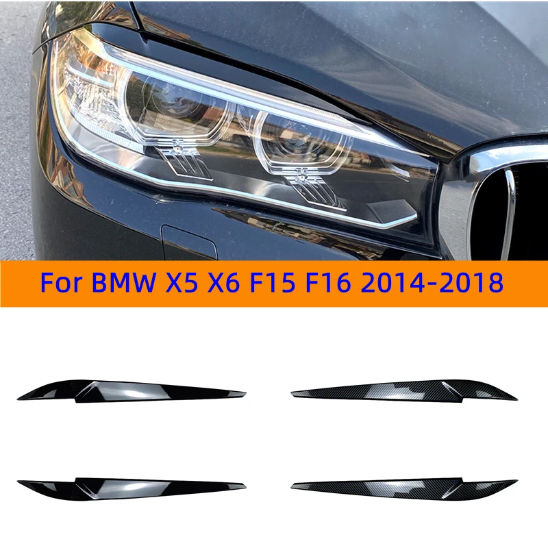 

For BMW X5 X6 F15 F16 2014-2018 Car Headlight Lamp Eyebrow Decoration Car Sticker Decorative Cover Car Styling Modification