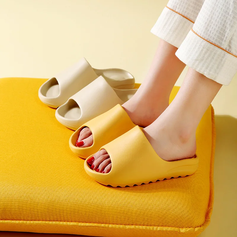 

Summer Solid Color Foam Slippers Men'S And Women'S Same Beach Slippers Massage Non-Slip Ultra-Light Eva Slippers