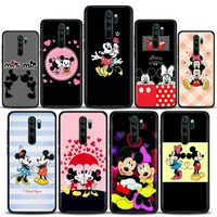 phone case for redmi note 7 8 8t 9 9s 9t 10 11 11s 11e pro plus 4g 5g soft silicone case cover mickey cute minnie mouse