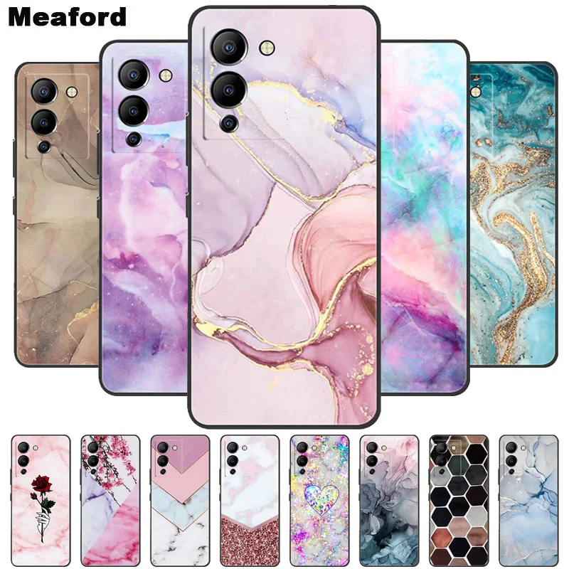 

For Infinix Note 12 G96 Case New Fashion Marble silicon Soft TPU Back Cover For Infinix Note12 Turbo Phone Cases Note 12 X670