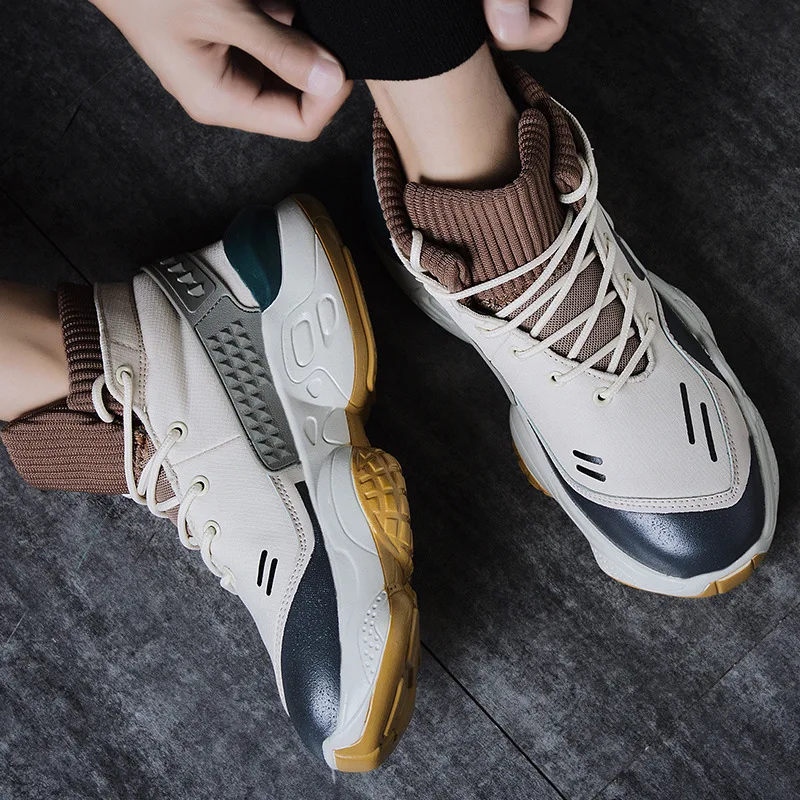 Mens Sneakers Breathable Damping Sports Shoes Couple Casual Shoes Thick Sole Running Walking Shoes 2022 Trainers Sport Sneakers