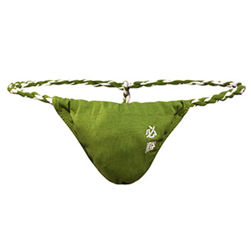 

Men Underwear Thongs Low Waist Bulge Pouch Embroidery Appeal Sexy Breathable Gays Clothes Sissy Panties Inmitate Lingerie Pants