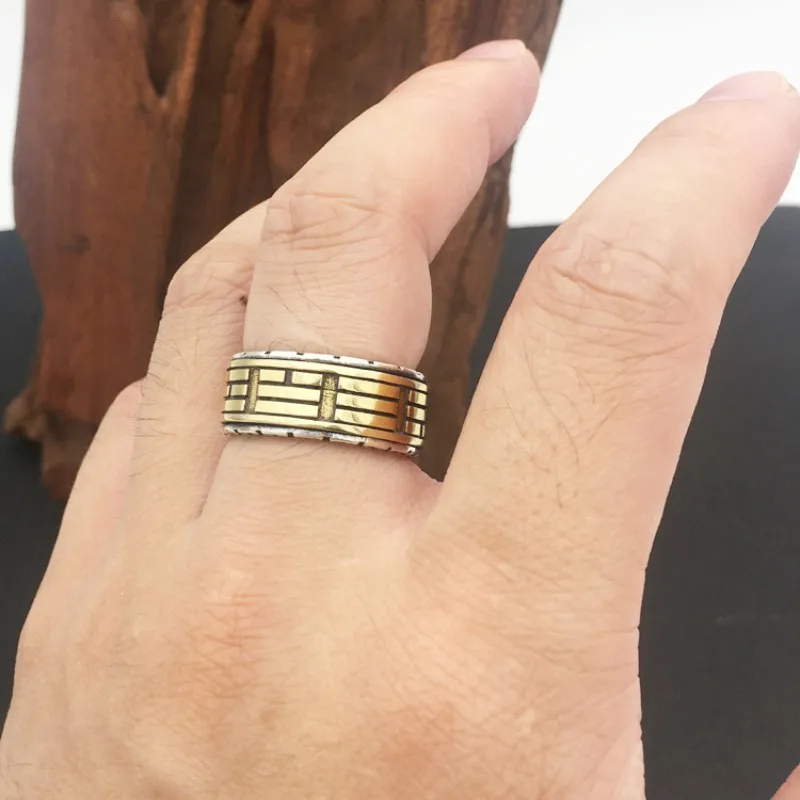 Кольца из серебра 925 пробы для мужчин и женщин вращающиеся ювелирные украшения со