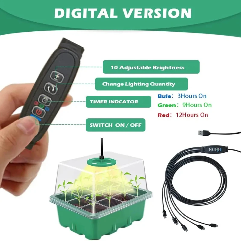 Поддон для рассады Детский горшок с регулируемой влажностью и таймером