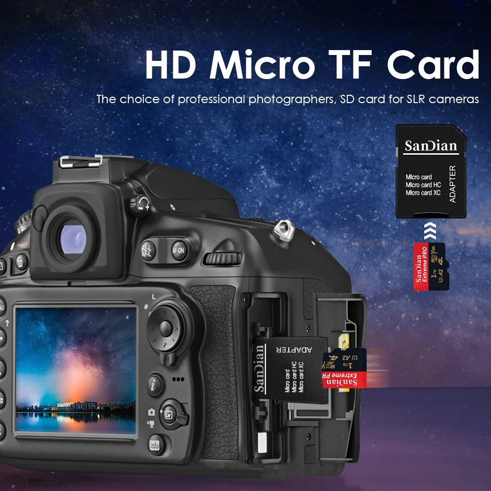 Фото Новая оригинальная карта памяти Micro TF SD 2026 года, 128 ГБ, 256 ГБ, A2 Class10, высокоскоростная SD/TF Micro карта памяти для телефона, камеры, ПК №3