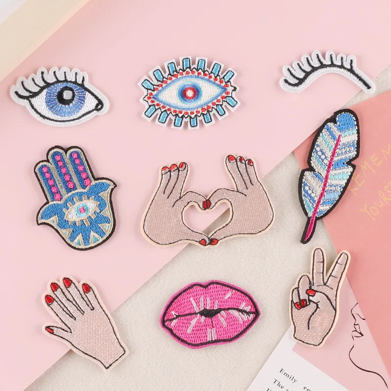 

Hand-eye Embroidery Patches Clothing Accessories Sticker Iron-on Transfers for Clothing Jacket Decoration Appliques for Clothing