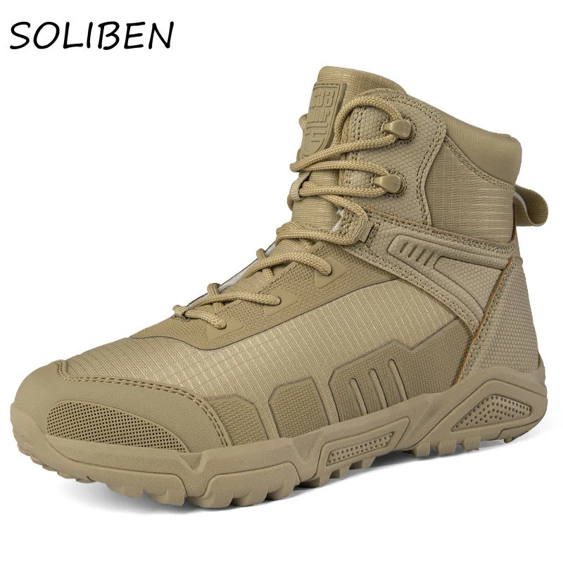 

Men Military Boots Outdoor Field Training Shoes Army Boots Climbing Hiking Shoes Ankle Men Working Boot Shoes Botas
