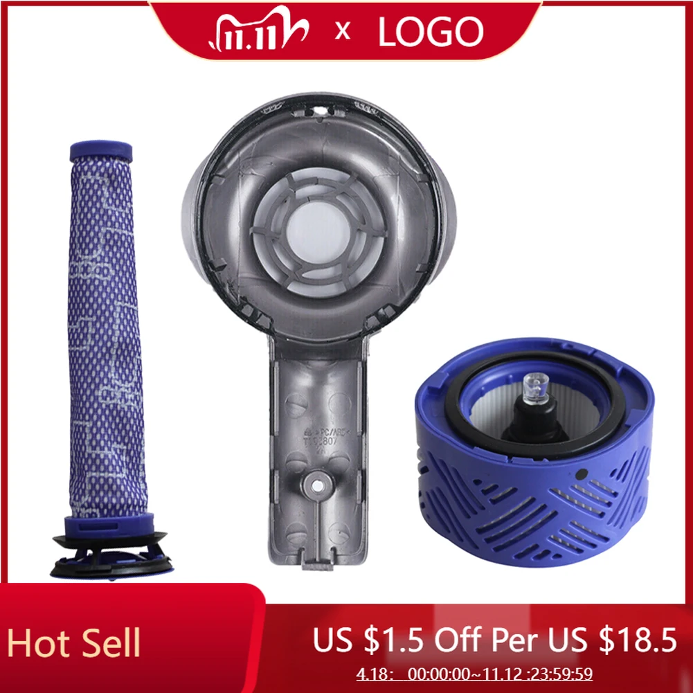 

For Dyson V6 DC58 DC59 DC61 DC62 DC74 Vacuum Cleaner Motor Rear Cover Pre / Post Filters Set Replacement Accessories