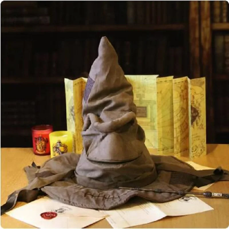

3Pcs/Pack Fashion Movies Witch Wizard Hat Potters Sorting Hat Leather Halloween Party Props Dress Up Hat Cosplay Costume Props