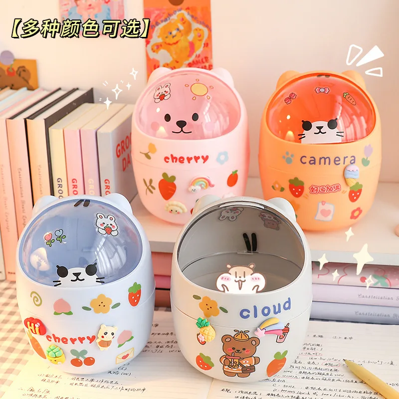 

Student Creative Cute Stationery Office Storage Organizer Desktop Supply Kawaii Cartoon Student Box Box Makeup Holder Storage
