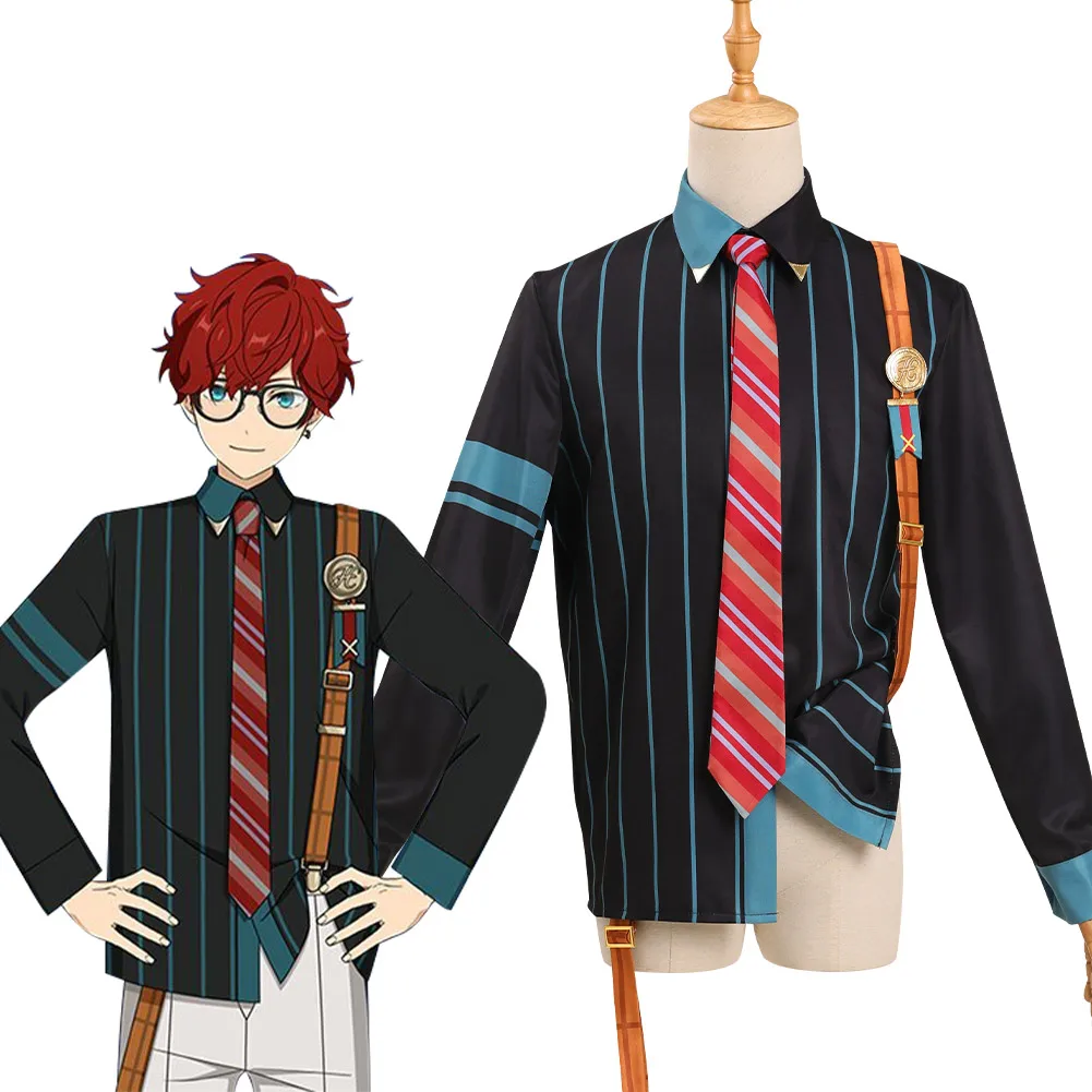 

Ensemble Stars Amagi Hiiro Cosplay Costume Shirt Necktie Belt Outfits Halloween Carnival Suit