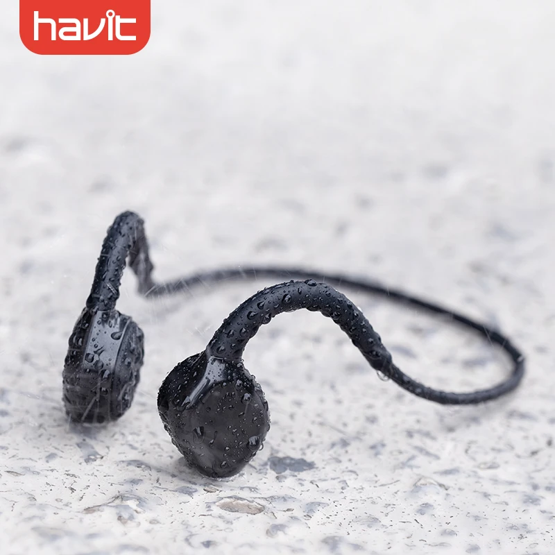 

HAVIT TWS i50 Bluetooth Earphone Black technology Bone Waterproof for Handsfree Calls Conduction True Wireless Sport Earphone