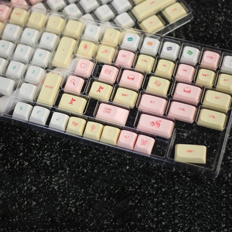 Набор клавишных колпачков Macaron Color XDA Height элегантный толстый PBT Ethermal 146 шт.