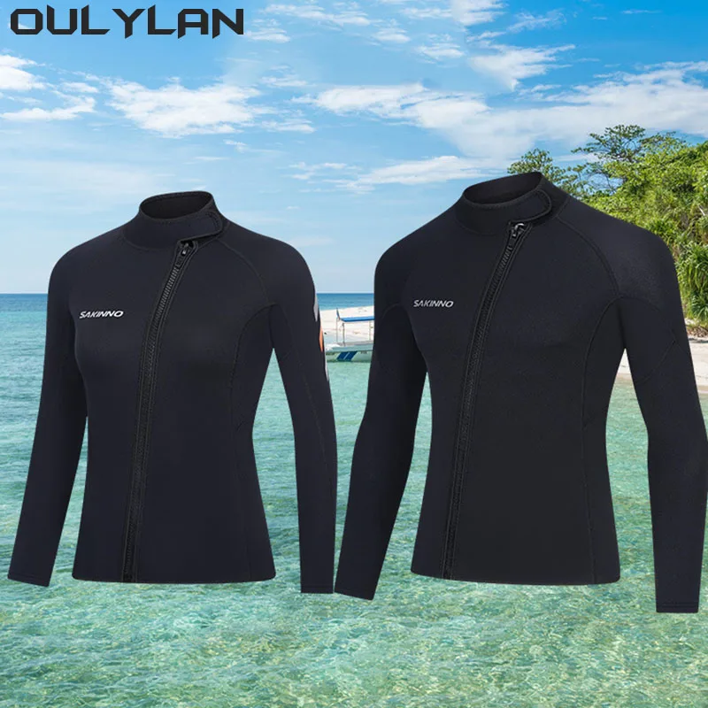 Женский неопреновый гидрокостюм для подводного плавания с длинными рукавами и